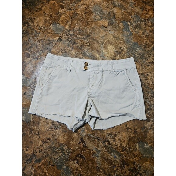 BKE Casuals Trey Light Tan Raw Hem Shorts size 28 4 Pockets Double Buttons(A228 - Picture 3 of 8